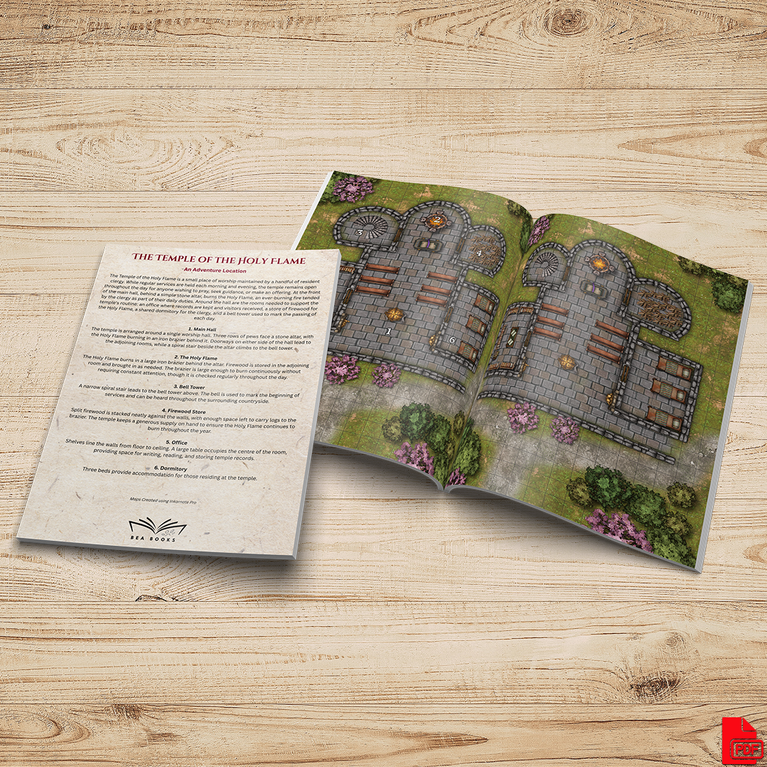 Temple of the Holy Flame – Fantasy RPG Adventure Location
