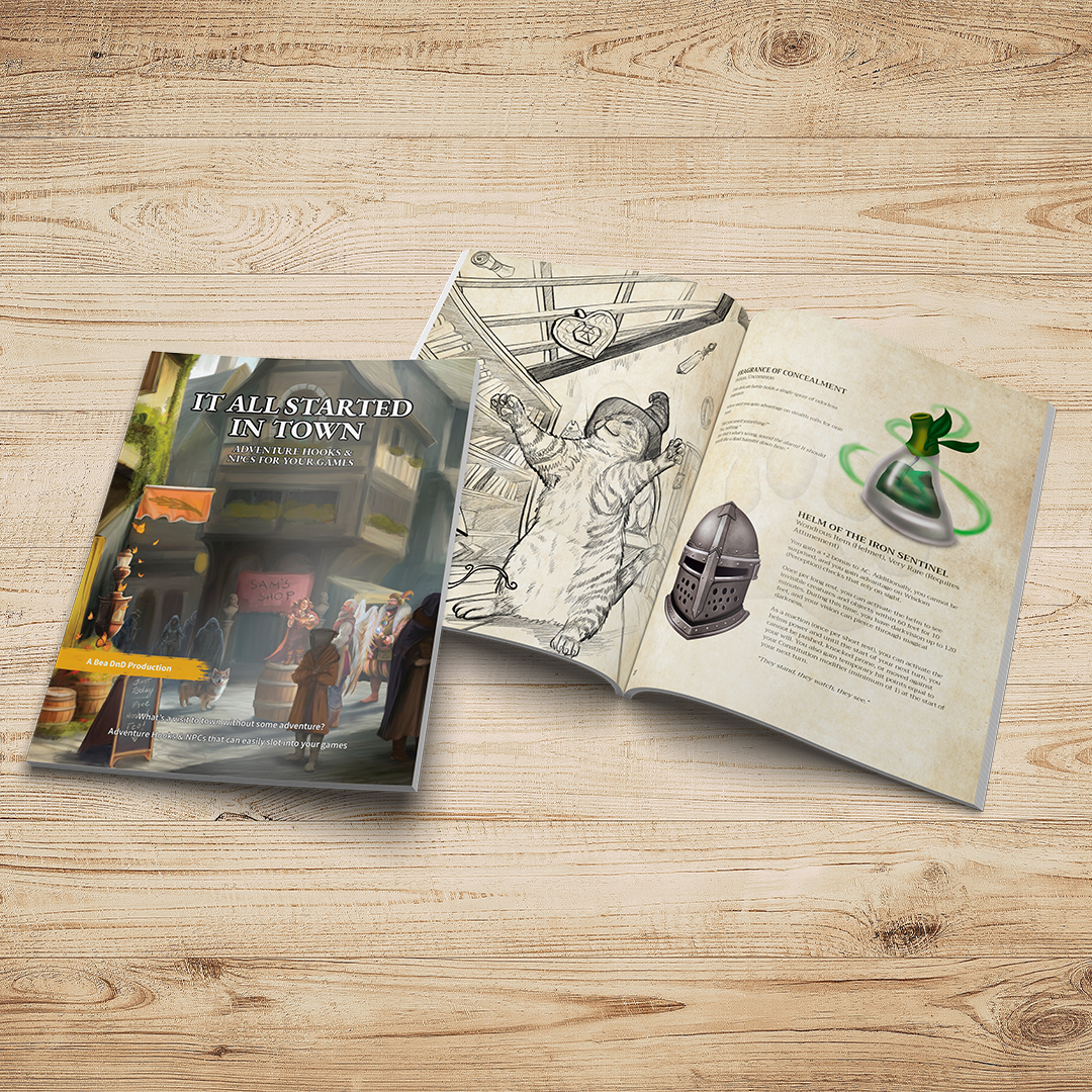 It All Started In Town – Fantasy RPG Adventure Hooks, NPCs & Magic Items