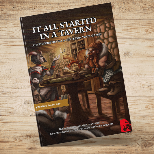 It All Started In A Tavern - 100 Adventure Hooks & 100 NPC's (PDF)