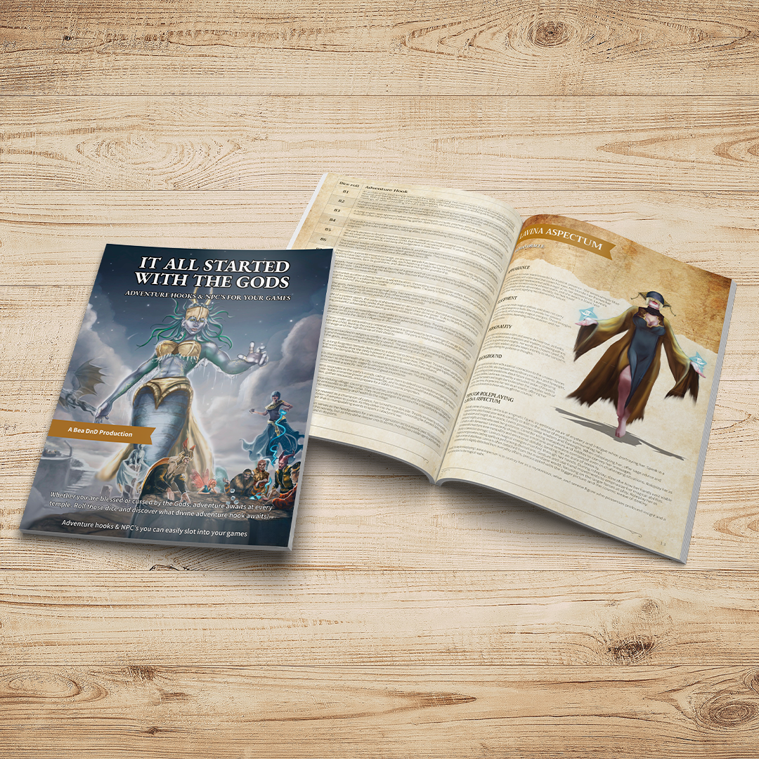 It All Started With The Gods – Fantasy RPG 100 Adventure Hooks & 24 NPCs