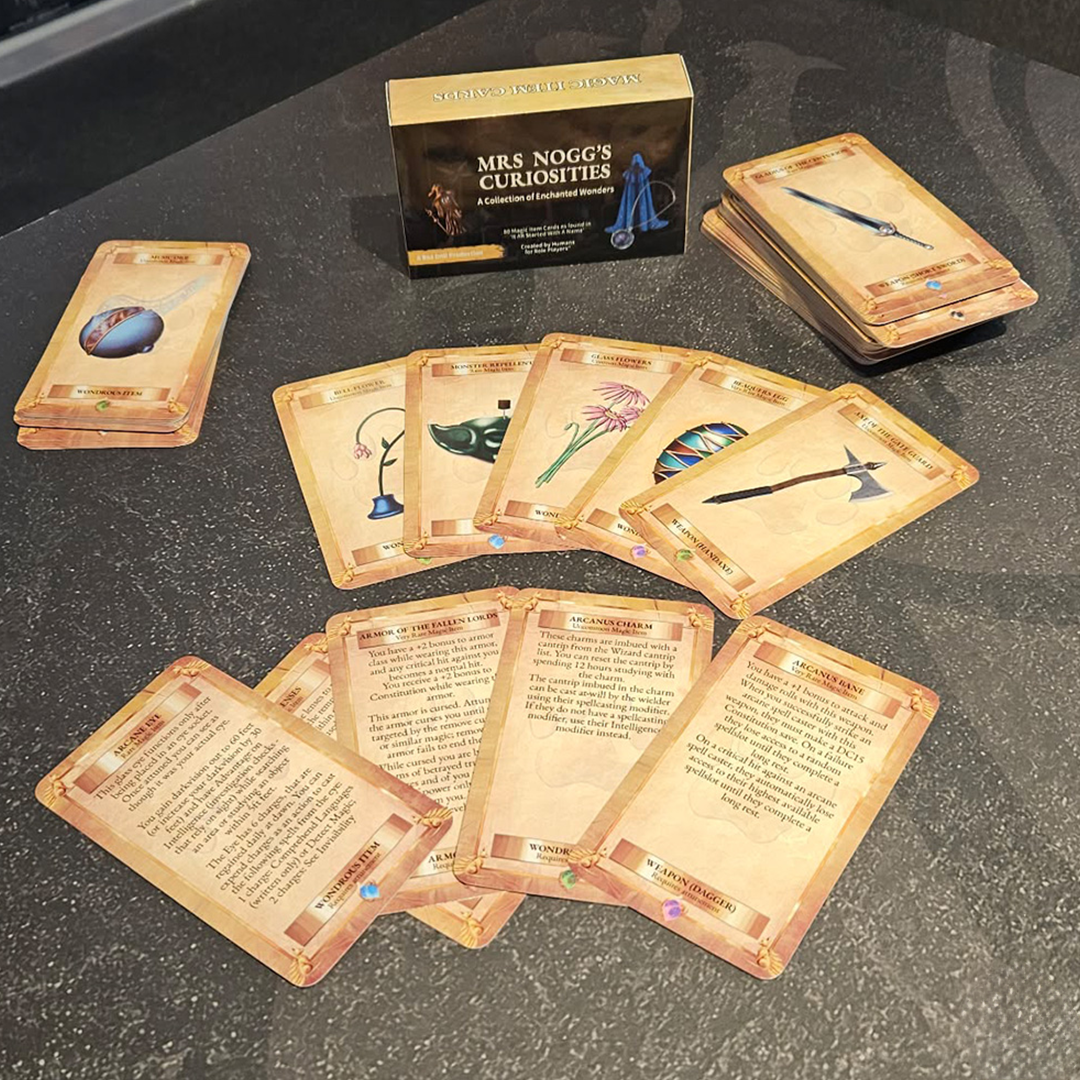 Mrs Nogg's Curiosities – 80 Illustrated Magic Item Cards