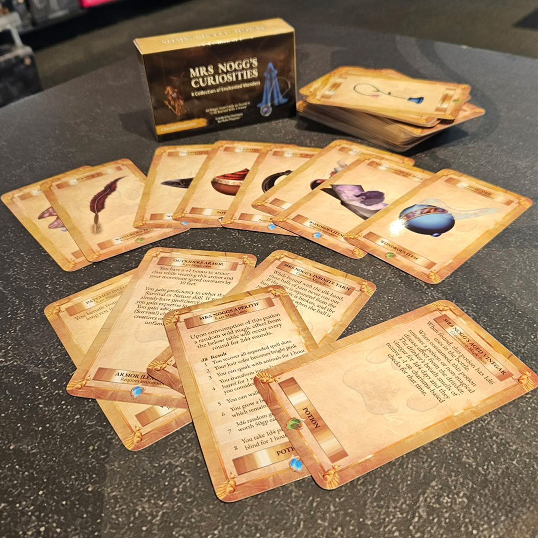 Mrs Nogg's Curiosities – 80 Illustrated Magic Item Cards