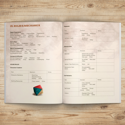 The Ultimate Session Zero Workbook