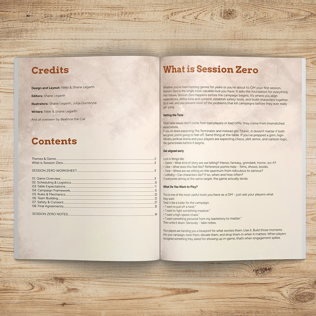 The Ultimate Session Zero Workbook