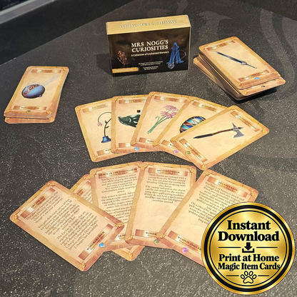 Mrs Nogg's Curiosities – 80 Illustrated Magic Item Cards