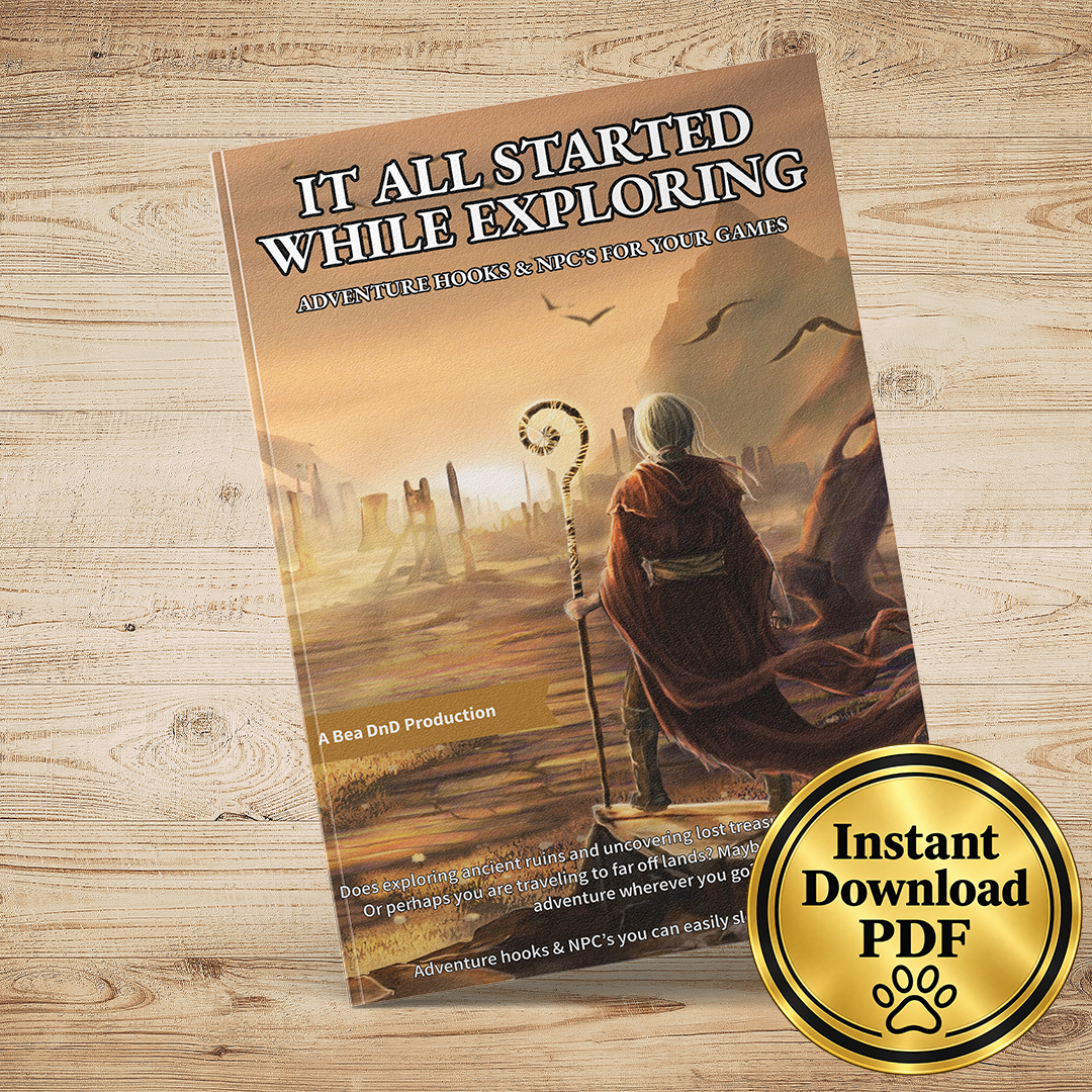 It All Started While Exploring – 100 Adventure Hooks & NPCs For Your Games