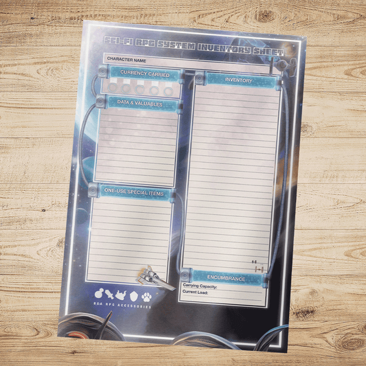 Sci-Fi RPG Inventory Sheet (Fillable & Printable PDF)